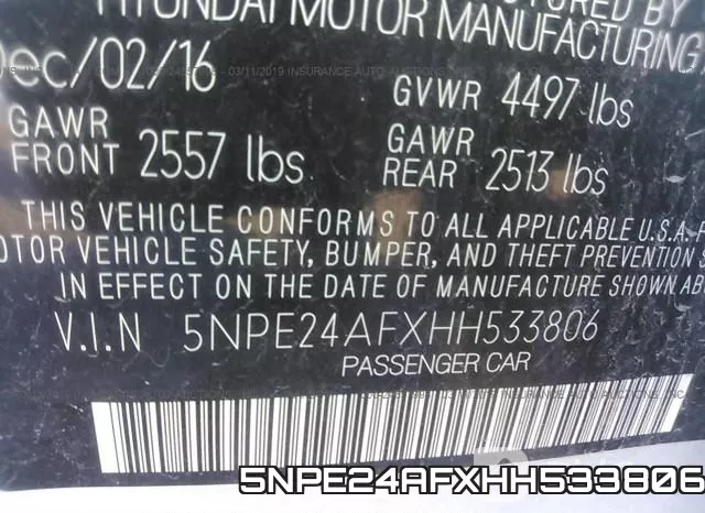 5NPE24AFXHH533806 фото 10