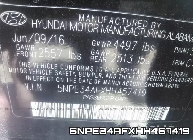 5NPE34AFXHH457419 фото 10