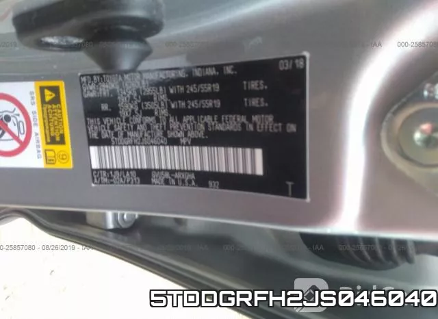 5TDDGRFH2JS046040 фото 10