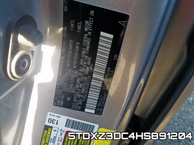 5TDXZ3DC4HS891204 фото 2