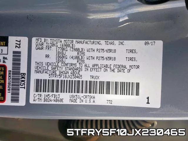 5TFRY5F10JX230465 фото 2