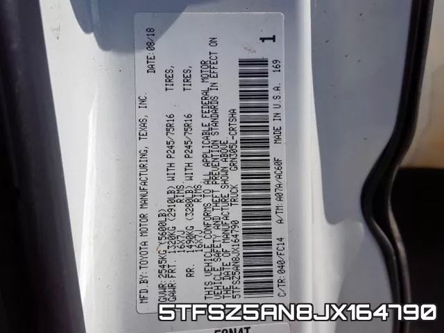 5TFSZ5AN8JX164790 фото 2