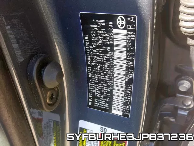 5YFBURHE3JP837236 фото 2
