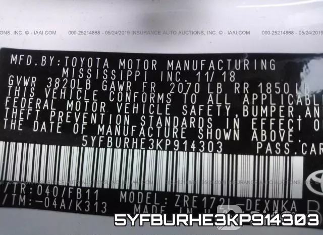 5YFBURHE3KP914303 фото 10