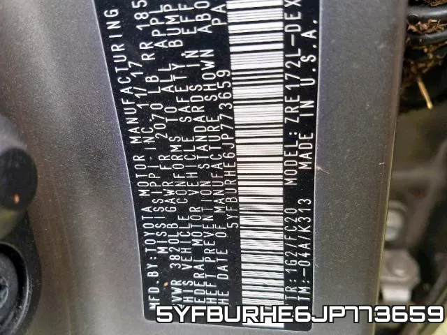 5YFBURHE6JP773659 фото 2