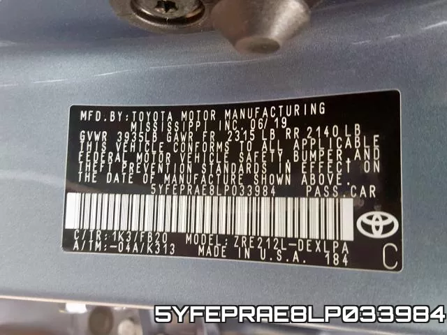 5YFEPRAE8LP033984 фото 2