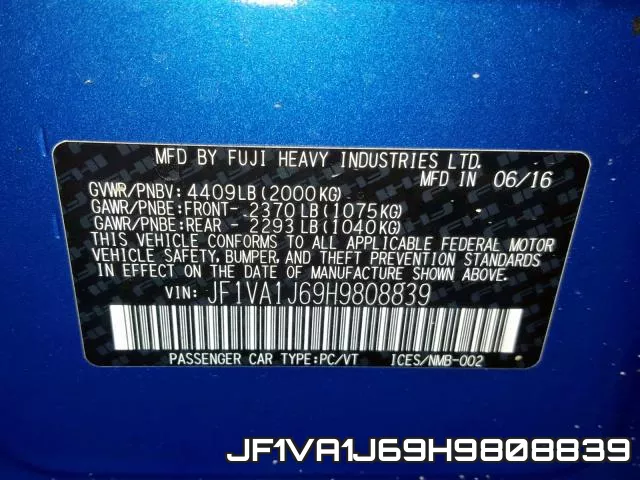 JF1VA1J69H9808839 фото 2