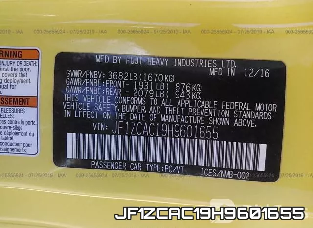 JF1ZCAC19H9601655 фото 10