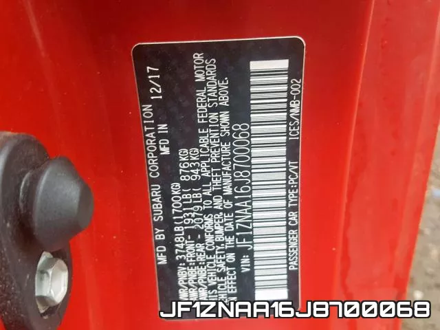 JF1ZNAA16J8700068 фото 2