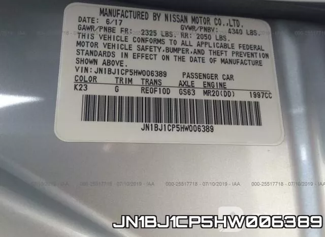 JN1BJ1CP5HW006389 фото 10