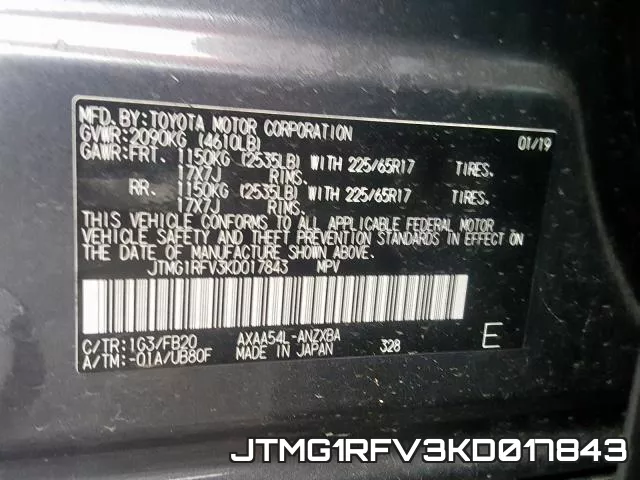JTMG1RFV3KD017843 фото 2