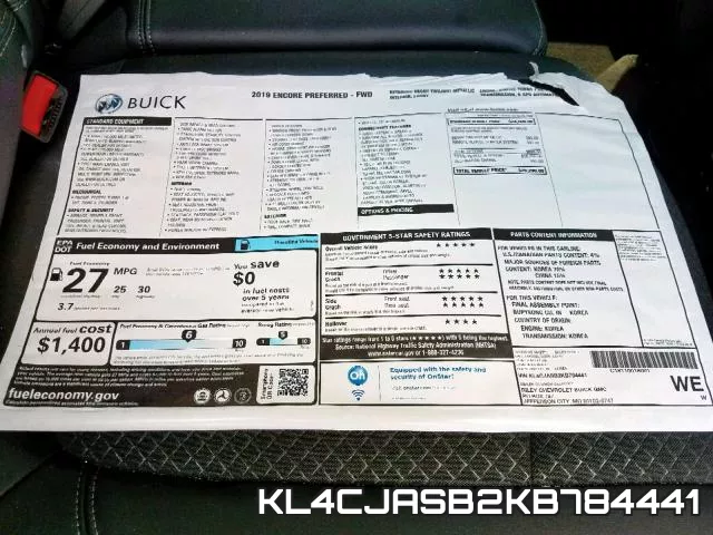 KL4CJASB2KB784441 фото 10