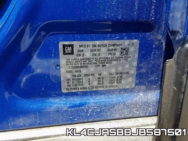 KL4CJASB8JB587501 фото 2
