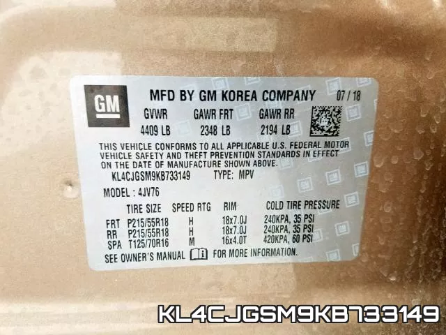 KL4CJGSM9KB733149 фото 2