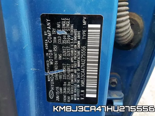 KM8J3CA47HU275556 фото 2