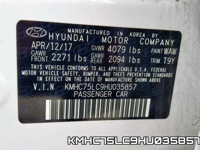 KMHC75LC9HU035857 фото 2
