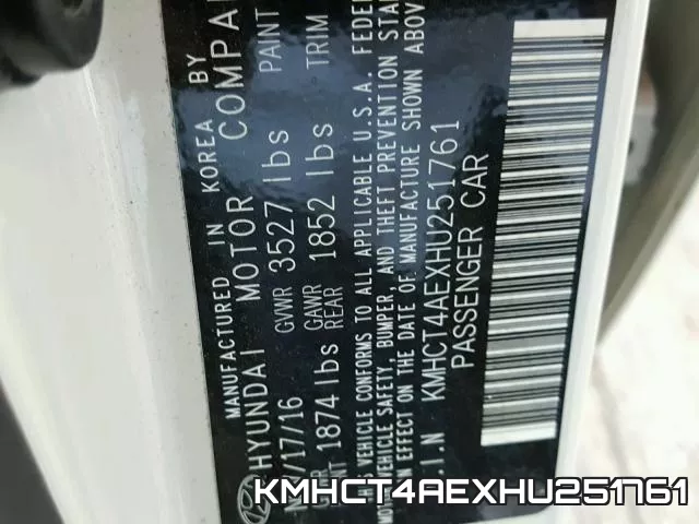 KMHCT4AEXHU251761 фото 2