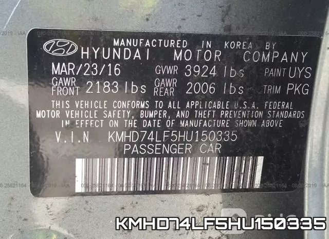 KMHD74LF5HU150335 фото 10
