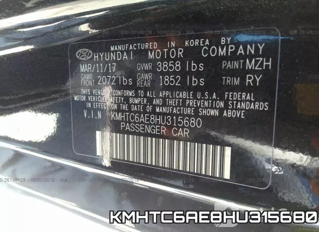 KMHTC6AE8HU315680 фото 10