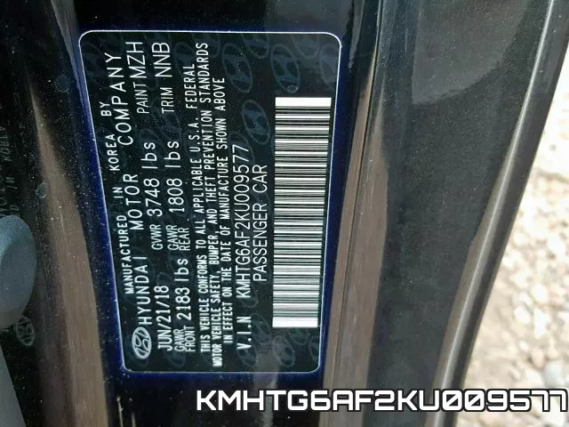 KMHTG6AF2KU009577 фото 2