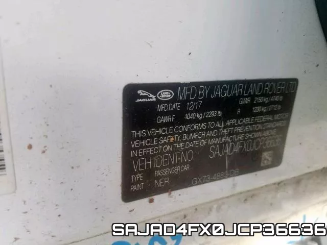 SAJAD4FX0JCP36636 фото 2