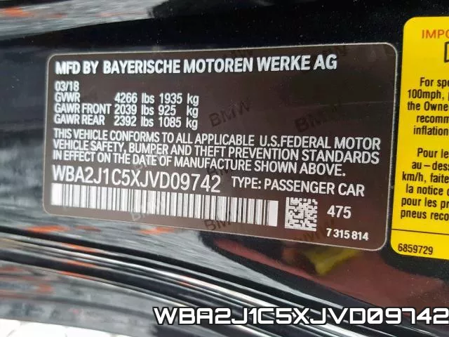 WBA2J1C5XJVD09742 фото 2