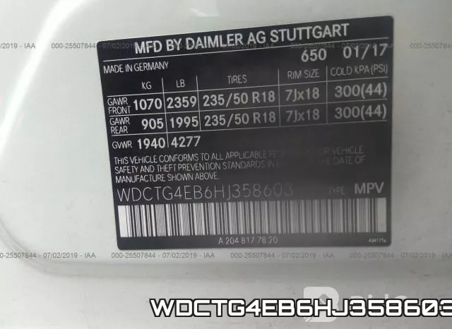 WDCTG4EB6HJ358603 фото 9