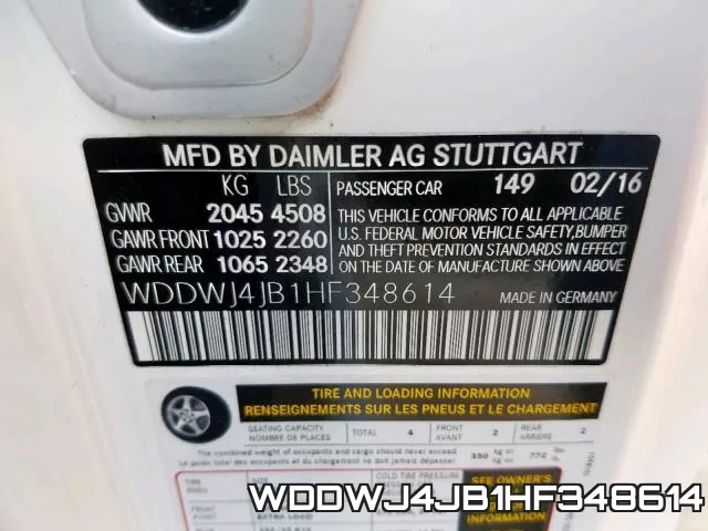WDDWJ4JB1HF348614 фото 2