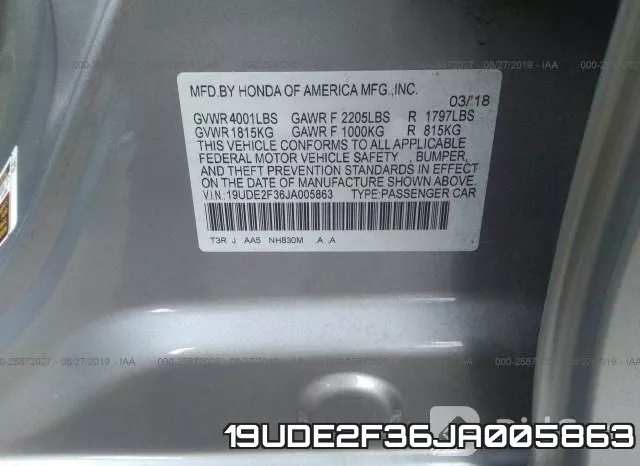 19UDE2F36JA005863 фото 10