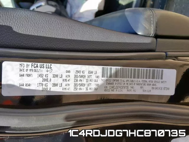 1C4RDJDG7HC870735 фото 2