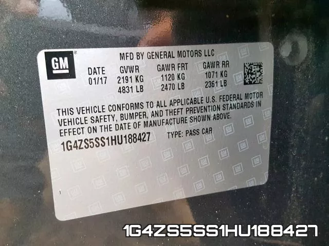 1G4ZS5SS1HU188427 фото 2