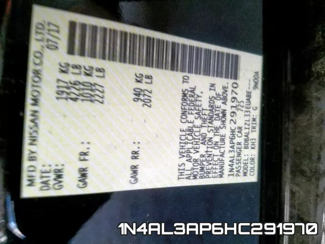1N4AL3AP6HC291970 фото 2