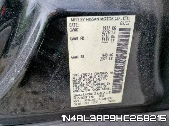 1N4AL3AP9HC268215 фото 2