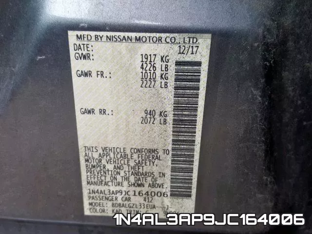 1N4AL3AP9JC164006 фото 2