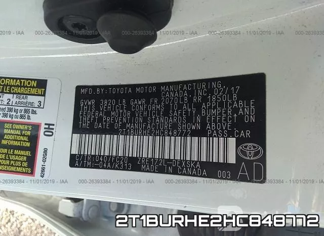 2T1BURHE2HC848772 фото 10
