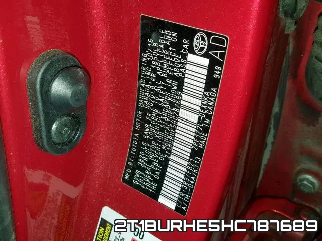 2T1BURHE5HC787689 фото 2