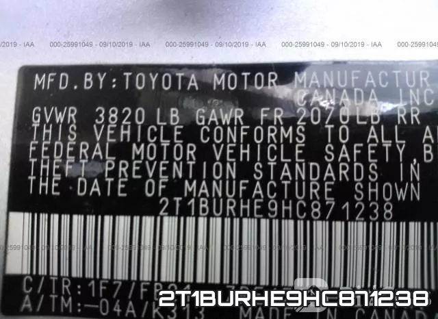 2T1BURHE9HC871238 фото 10