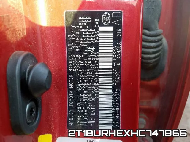2T1BURHEXHC747866 фото 2