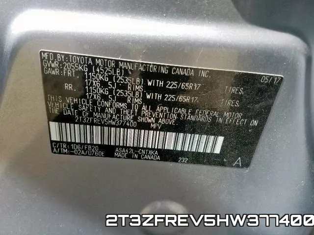 2T3ZFREV5HW377400 фото 2