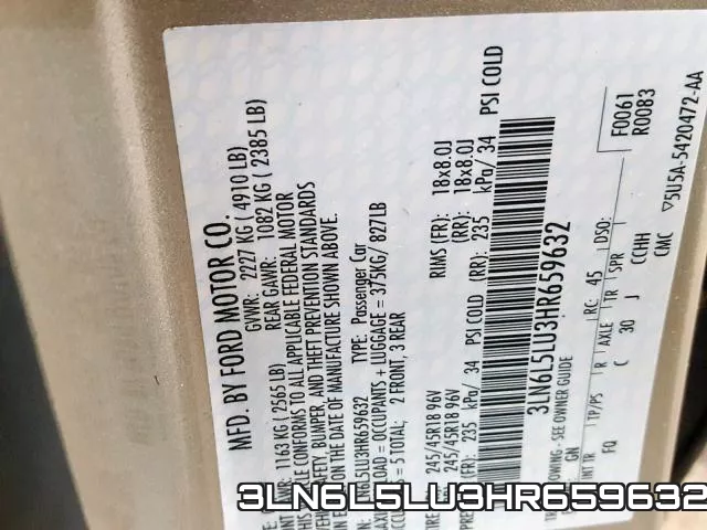 3LN6L5LU3HR659632 фото 2