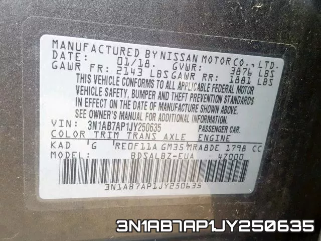 3N1AB7AP1JY250635 фото 2