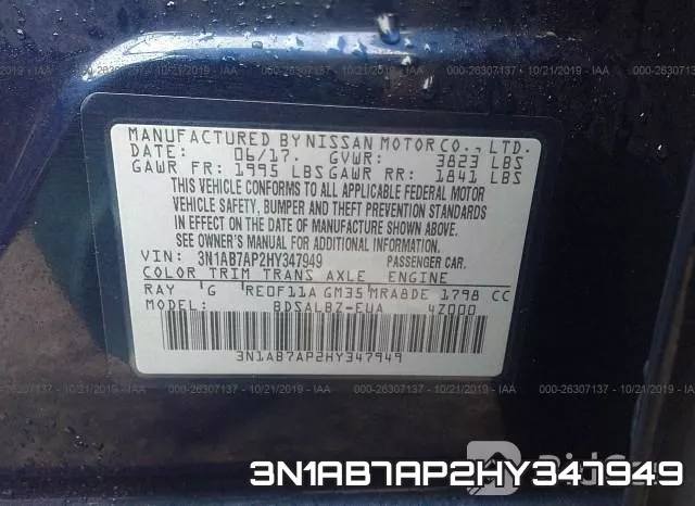 3N1AB7AP2HY347949 фото 9