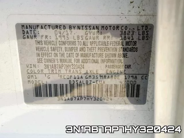 3N1AB7AP7HY320424 фото 2