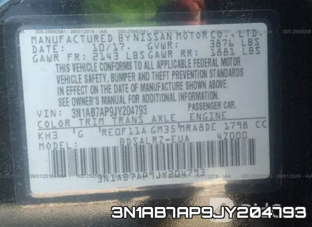 3N1AB7AP9JY204793 фото 10