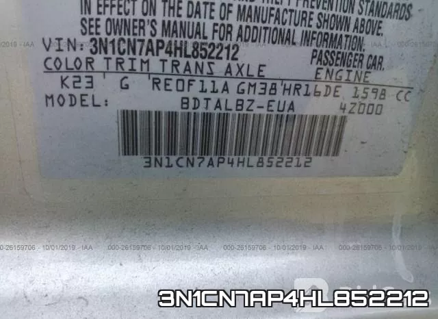 3N1CN7AP4HL852212 фото 10