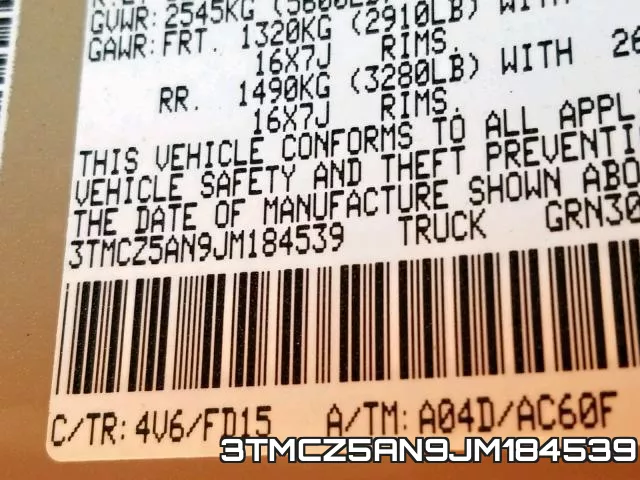 3TMCZ5AN9JM184539 фото 2