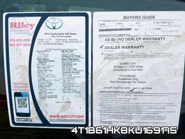 4T1B61HK8KU169175 фото 10