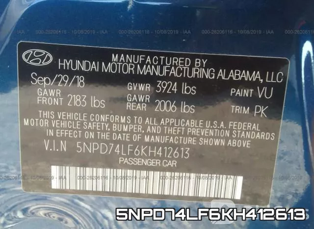 5NPD74LF6KH412613 фото 9