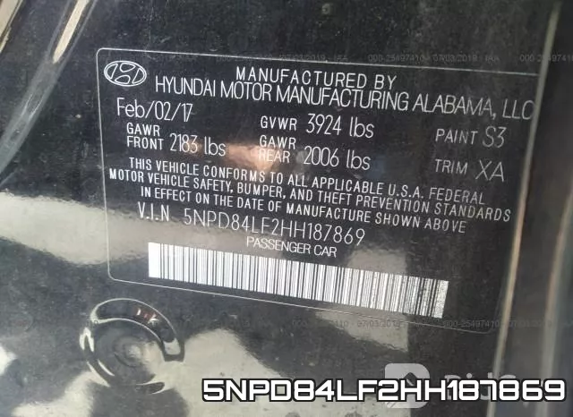 5NPD84LF2HH187869 фото 10
