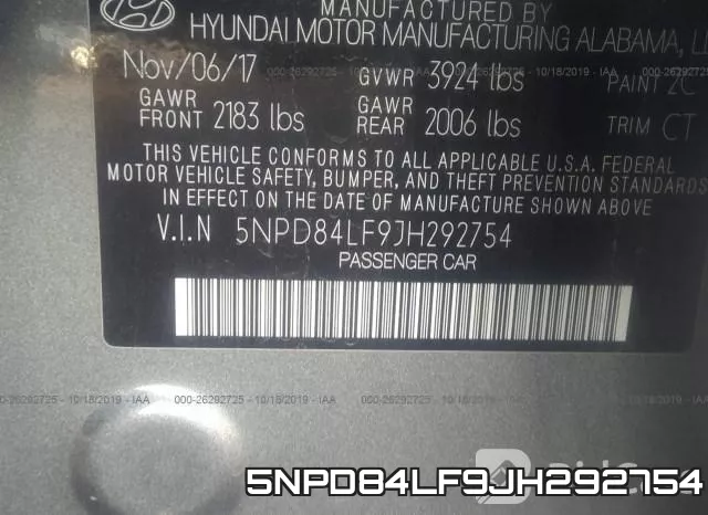 5NPD84LF9JH292754 фото 9